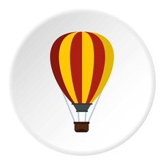 Balloon icon in flat circle isolated on white background vector illustration for web