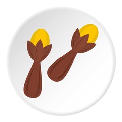 Seeds of a carnation icon in flat circle isolated on white background vector illustration for web