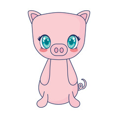 cute pig adorable character