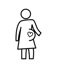 mother pregnancy silhouette character