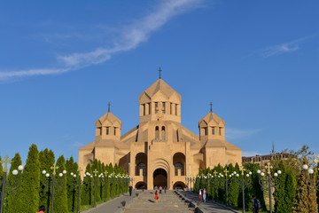 Fototapeta na wymiar Saint Gregory Lusavurich (Illuminator) Cathedral in Yerevan