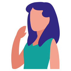 young woman modeling character