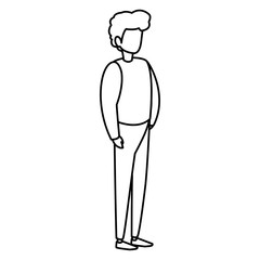 young man modeling character