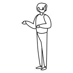 young man modeling character