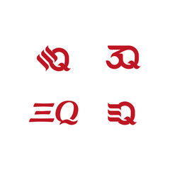 abstract sign three strips Q