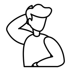 young man modeling character