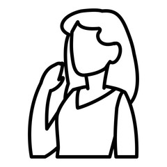 young woman modeling character