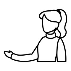 young woman modeling character