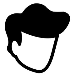 young man head avatar character