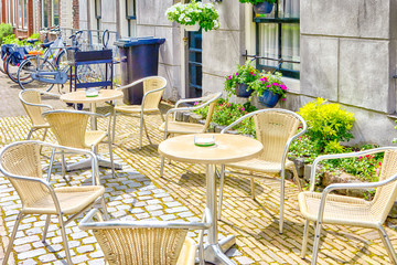 European Travelling Concepts. One out many Comfortable Cafes In Small Dutch City