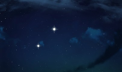 Deep space. Background texture. Realistic cosmos illustration.