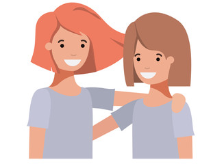 friendly teenagers girls characters