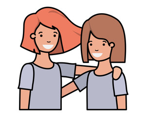 friendly teenagers girls characters