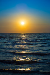 Twilight sky background. Colorful Sunset sky and cloud.vivid sky in twilight time background.Fiery orange sunset sky. Beautiful