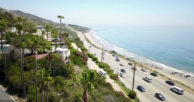 Cinematic Malibu California PCH Aerial