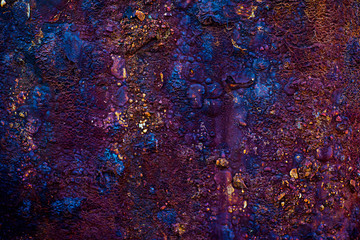 dark rusty texture for background and wallpaper. Blue grunge rusty metal texture.