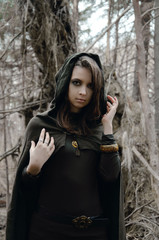 Fototapeta premium witch walks in the forest