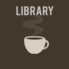 Word writing text Library. Business concept for Building room containing books collections Place for study.