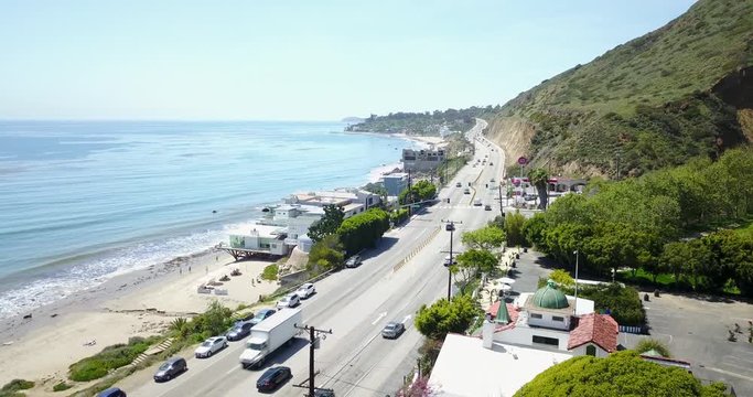 Cinematic Malibu California PCH Aerial