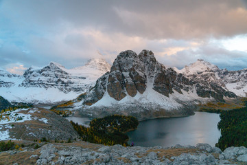 An autumn scene in Assiniboine Provincial Park BC Canada