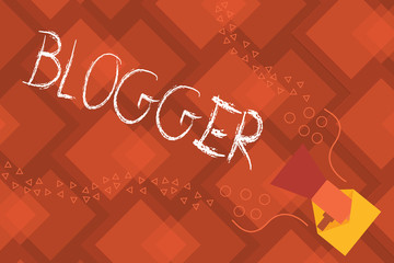 Conceptual hand writing showing Blogger. Business photo text Person who regularly writes material for a blog Online writer.