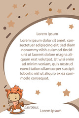 Template card of cute horoscope