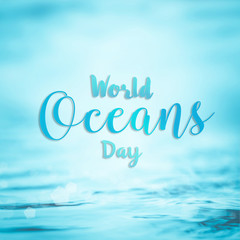 Naklejka na ściany i meble World ocean day campaign. Element of image furnished by NASA