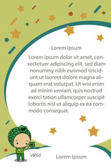 Fototapeta premium Template card of cute horoscope