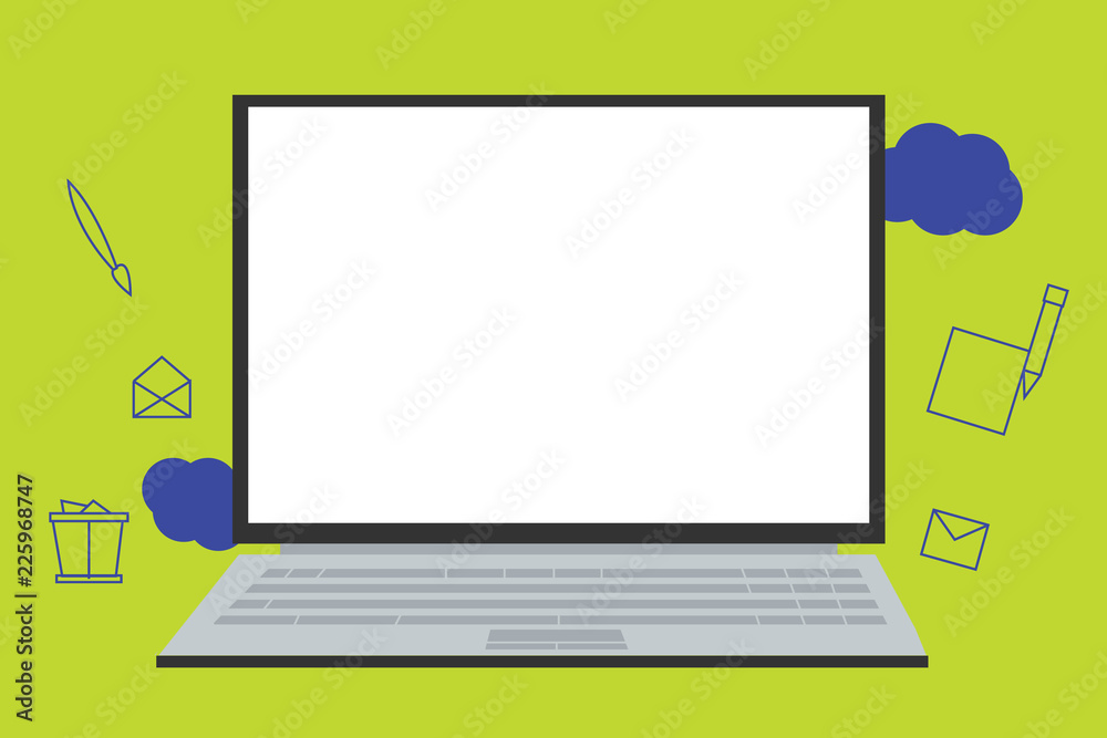 Fototapete flat design business vector illustration empty template layout for invitation greeting card promotio