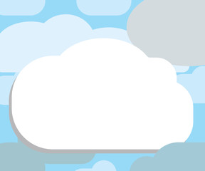 Flat design business Vector Illustration concept Empty copy space modern abstract background Geometric element. Blank Halftone Cloud Shape Empty Puff Bubble No Tail for Text space