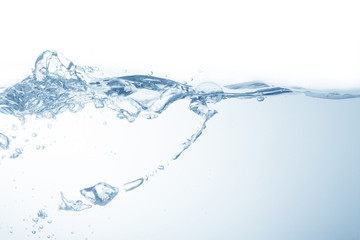 water splash isolated on white background,beautiful splashes a clean water