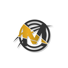 simple and brilliant letter M icon logo design vector