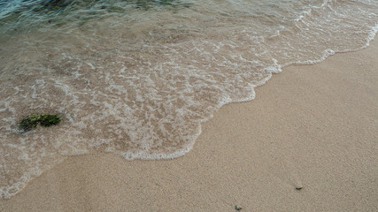 Water in the sand on the beach