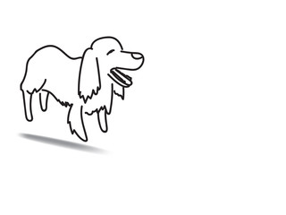 doodle freehand vector illustration of irishsetter dog