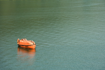 Life boat at sea