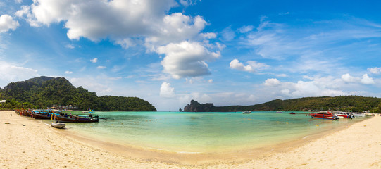 Traditional thai boat on Phi Phi Don