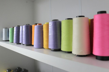 colorful of thread in spool 2