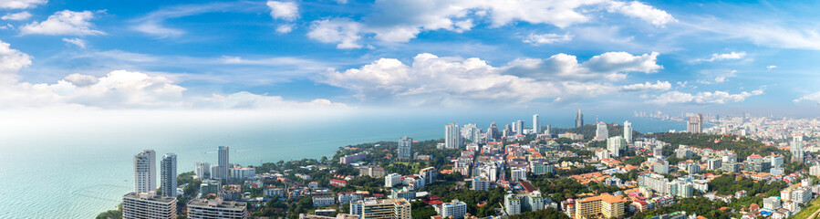 Naklejka premium Zatoka Pattaya, Tajlandia
