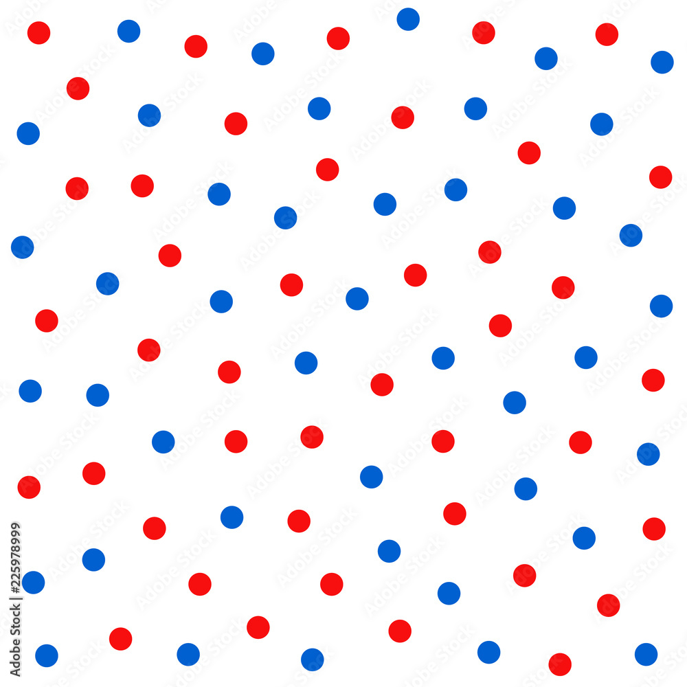 Poster polka dot seamless vintage pattern with messy dots tiled