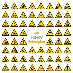 60 safety triangles - 225979713