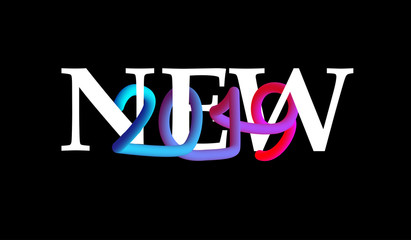 6774648 2019. Bright modern design. Colorful gradient paint brush. Bright spectral design. Bulk text. For printing on cards  and use in design.