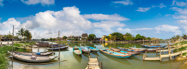 Traditional boats in Hoi An, Vietnam