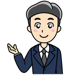 男性会社員サラリーマン案内紹介