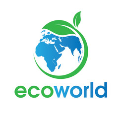 Fototapeta premium Eco World, Go Green Logo Inspiration Vector