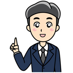 男性会社員サラリーマン案内紹介