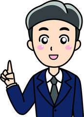 男性会社員サラリーマン案内紹介