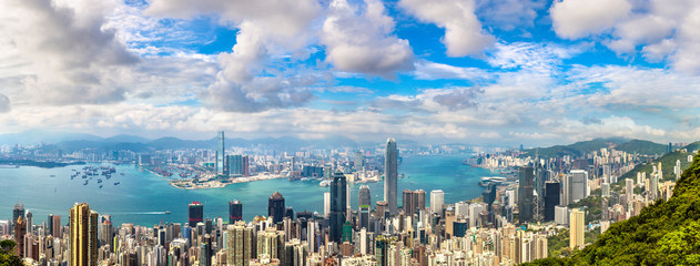 Fototapeta premium Panoramiczny widok Hong Kong
