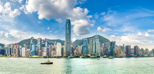 Zelfklevend Fotobehang Victoria Harbour in Hong Kong © Sergii Figurnyi