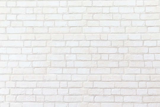 Fototapeta weathered white brick wall texture background.