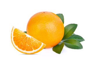 Orange fruit. Orange slice isolate on white background
